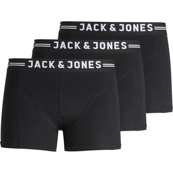 JACK & JONES-paket med 3 svarta boxare för män Svart XL