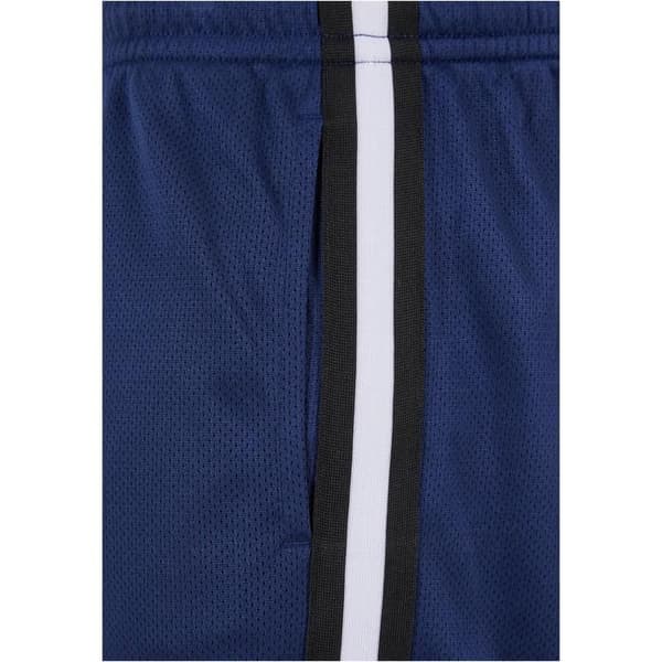 Randig meshshorts Urban Classics - Herr, lös passform, 100% polyester mörkblå/svart/vit S