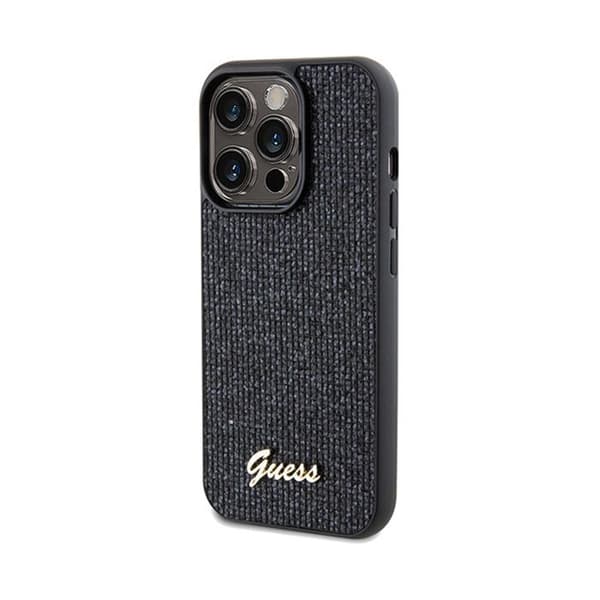 Guess Disco Metal Script - Fodral för iPhone 14 Pro (svart)