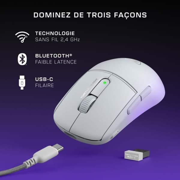Trådlös spelmus - TURTLE BEACH - Burst II Air - Vit Vit