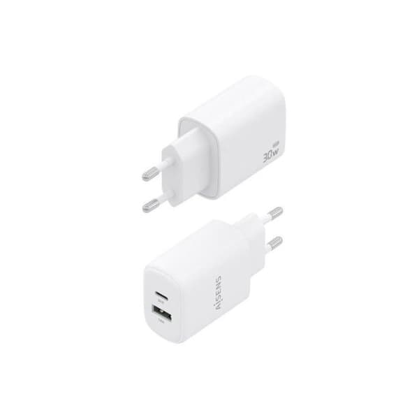 CARGADOR AISENS GAN 30W 1XUSB-C PD3.0 QC4.0 1XUSB-A QC3.0 VIT
