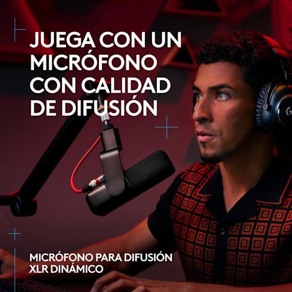 LOGITECH G Yeti Studio Active Dynamic XLR Broadcast Mikrofon med ClearAmp - Svart Svart