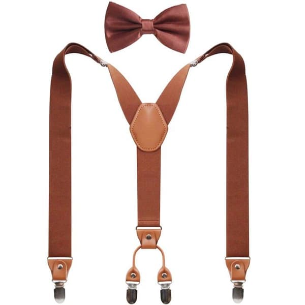 Breteller GUCHOL herr brun 70% polyester 30% elastan, 4 justerbara clips 47 tum brun