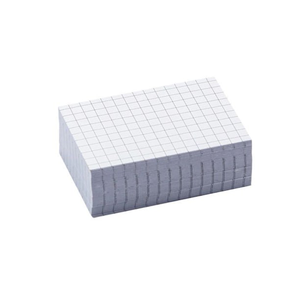 Blocknot - block av linjerad papper Tsi, A8-format, 100-rutigt - 5-pack, vit