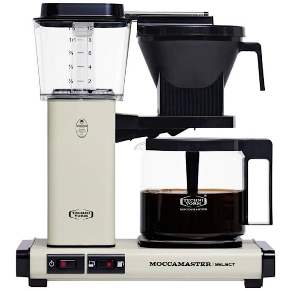 Kaffebryggare - Moccamaster - KBG Select - Vit - 10 koppar - Glasbryggare
