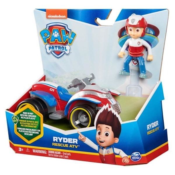 SPIN MASTER VEHICLE + RYDER FIGURINE Paw Patrol Flerfärgad