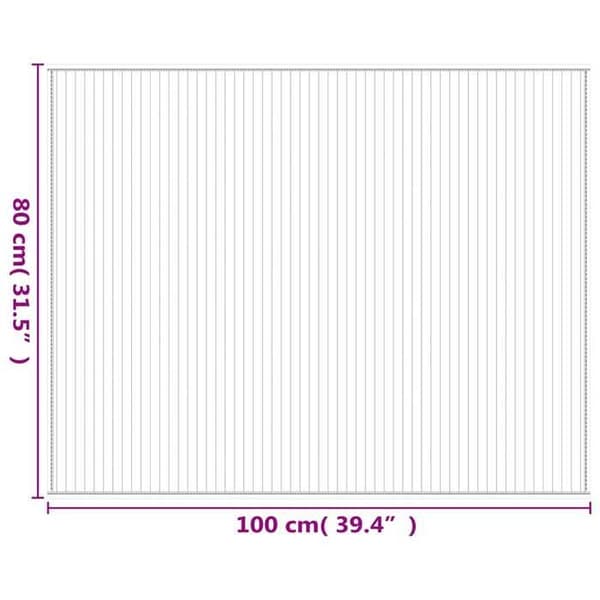 vidaXL Rektangulär matta brun 80x100 cm bambu 376902 brun