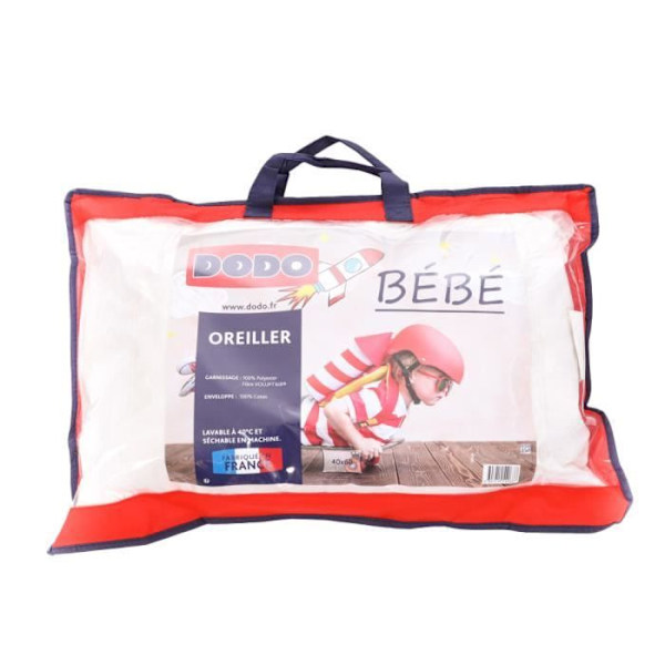 Mjuk Baby Dodo syntetisk kudde - DODO - 40x60cm - Suprelle Polyester - Rektangulär Vit