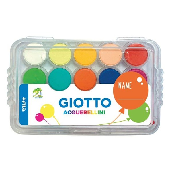 Giotto färgset - 315000 - Acquerellini Party Present - Födelsedagsset Gouachepastiller