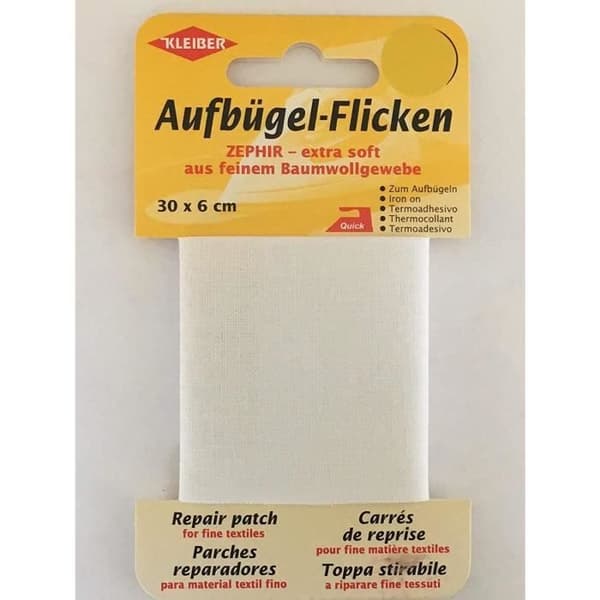 Fästejp - KLEIBER - Zephir - 100% bomull - 300x60 mm - Vit Vit