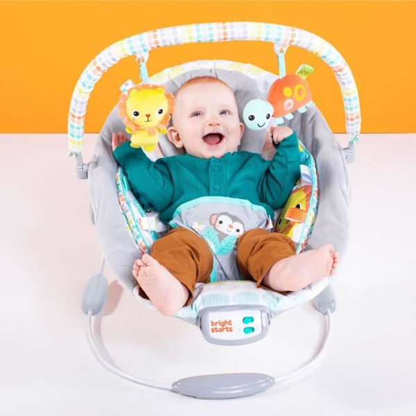 BRIGHT STARTS Bouncer Whimsical Wild - Flerfärgad Rosa och mångfärgad