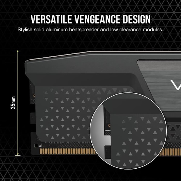 RAM-minne - CORSAIR - Vengeance DDR5 RAM 32GB (2x16GB) 5600MHz CL40 Intel XMP Kompatibel iCUE - Svart