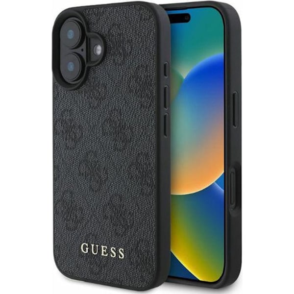 Skyddsfodral för iPhone 16 Plus - Guess Hardcase 4G Classic (GUHCP16MG4GFGR) - Svart