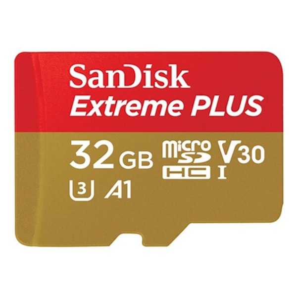Flashminneskort - SANDISK - 32GB - Extreme PLUS microSDHC - A1 C10 V30 UHS-I U3