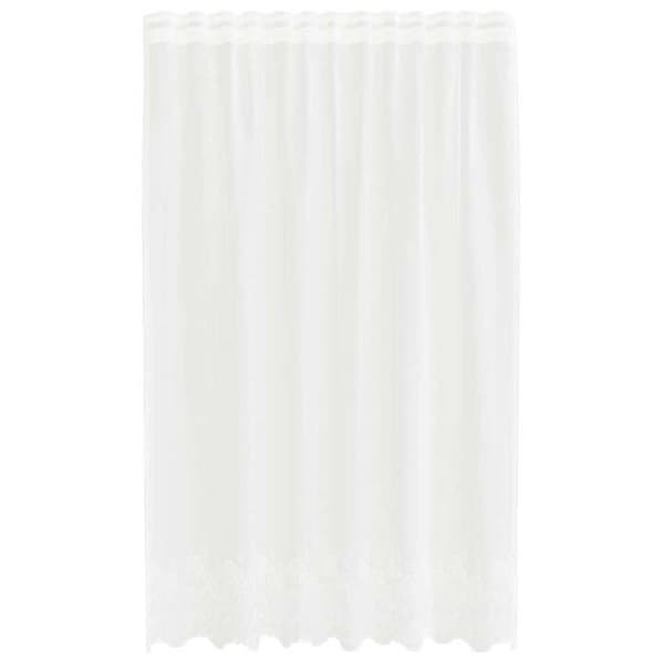 Spetsgardin - vidaXL - Vit - Polyester - 200x150 cm - Ljusfilterande - Integritetspaneler Vit