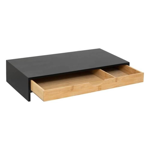 Bava datorskärmstöd - Fem - Med låda - Svart - Metall - 40 x 30 x 10 cm