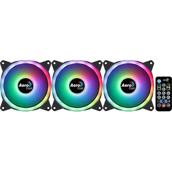 AEROCOOL Duo 12 Pro (3-pack) - 120 mm A-RGB-fläkt för låda