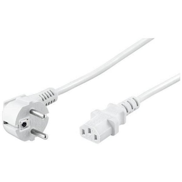 Nätsladd - WENTRONIC - Schuko IEC 320 C13 - 3m Vit