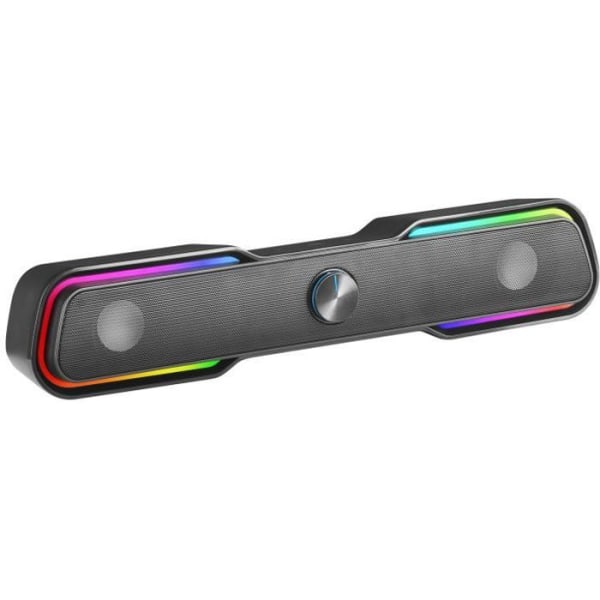 Mars Gaming MSBX Black soundbar - Bluetooth 5.0 + Jack 3.5 - DSP Sound 10W - Dynamisk RGB-belysning Svart