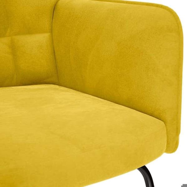 vidaXL Gungstol Gul Sammet 4016839