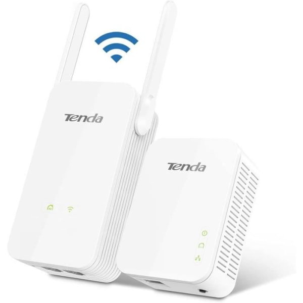TENDA CPL WIFI kit N300 + 1000 Mbps med Gigabit-portar, Plug&amp;Play, HomePlug AV2.0, Internet Connection Extension, PH5