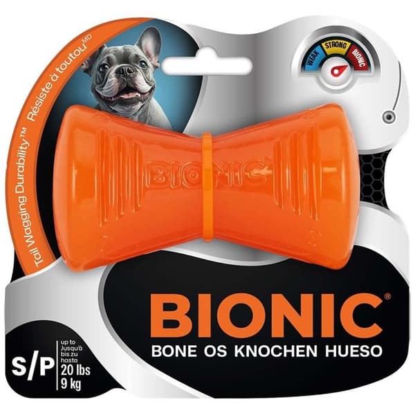 Hundleksak ben Bionic - orange - Orange - 15x8x6,5 cm orange
