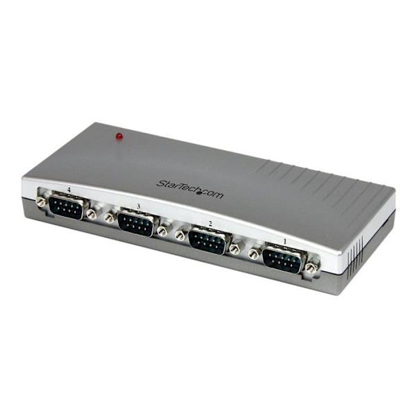 Hub serie RS232 - STARTECH - USB till 4x DB9-adapter - Bussdriven - Kompakt design - PC, Mac