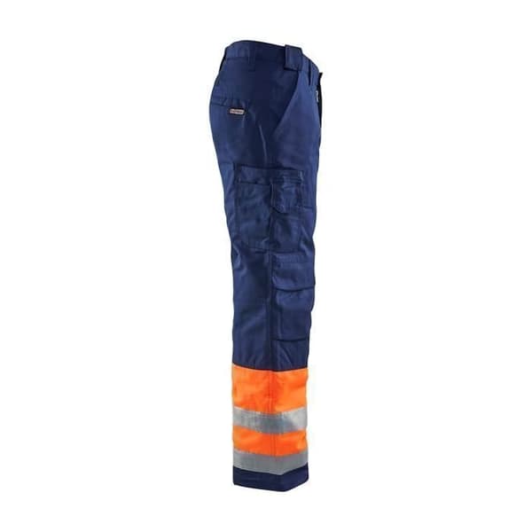 Högsynlighets arbetsbyxor vinter Blaklader Neon orange/marinblå 38