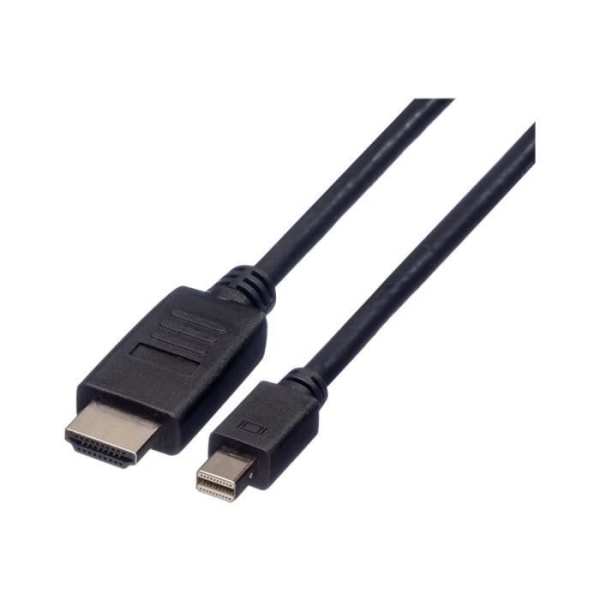 Roline DisplayPort videokabel - HDMI Mini DisplayPort (M) till HDMI (M) 1,5 m skärmat svart stöd 1080p