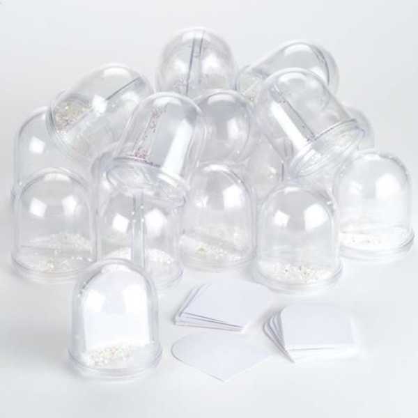 Snow Globes - Ej specificerat - Set med 4 - Blå - Plast - Juldekoration