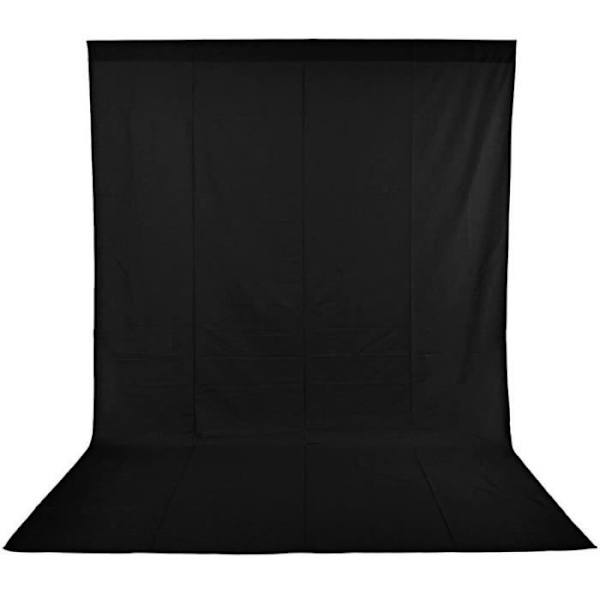 Neewer Photo Studio Backdrop - 1,8 m x 2,8 m - 100 % Muslin Tyg - Svart Svart