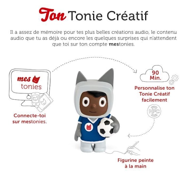 tonies® - Creative Tonie Figure - Fotbollsspelare - Audio Figure för Toniebox Blå