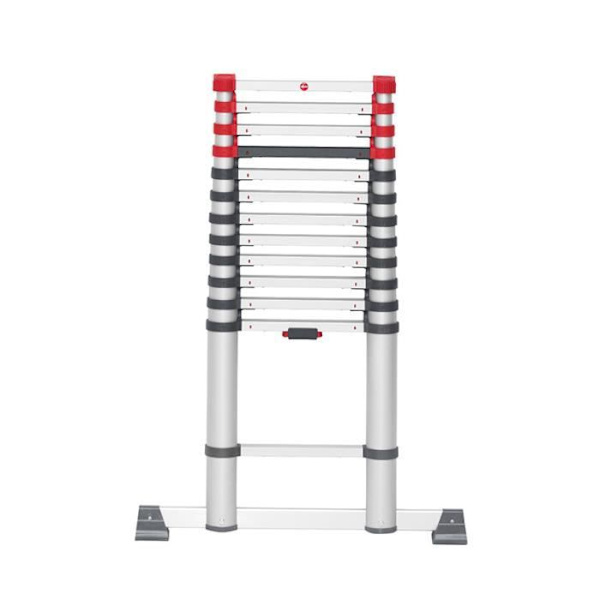 HAILO - Teleskopisk hopfällbar stege 13 stegpinnar 3m80 i aluminium - Flexline