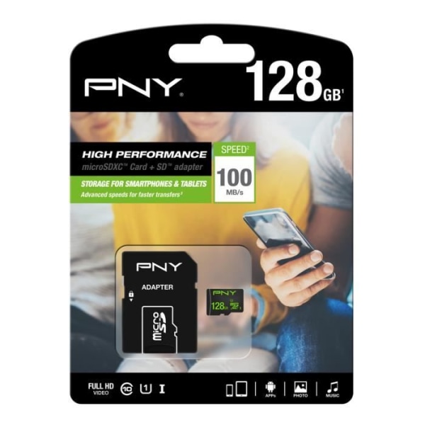 PNY 100MB Micro SDXC-kort Adapt 128GB