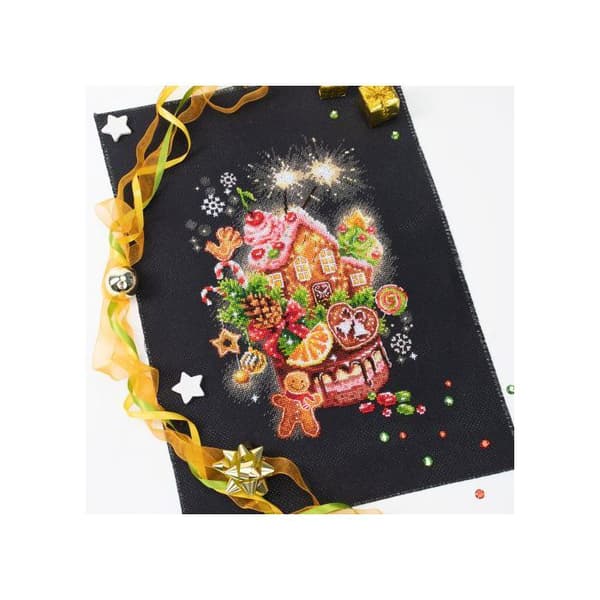 Kit för korsstygn Magic Needle - Julgodis 18x28 cm