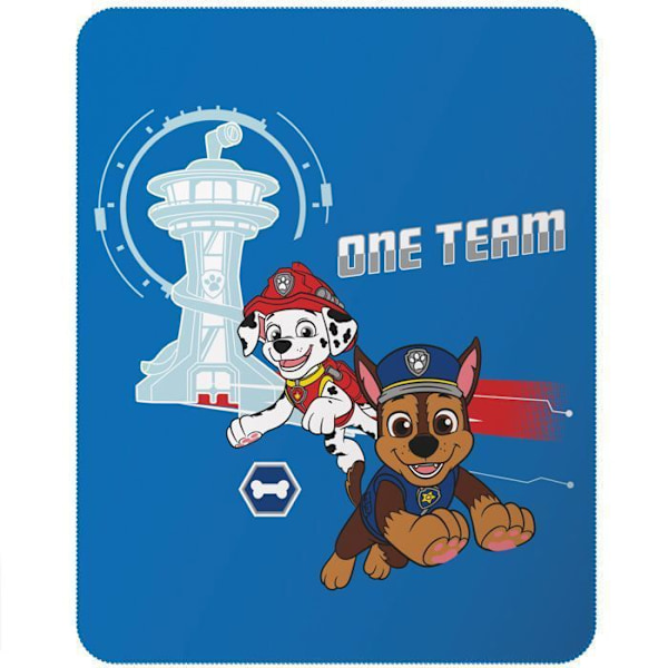 Fleecefilt - WARNER BROS - Paw Patrol - Blå - 110x140 cm - Tryck av hög kvalitet Blå