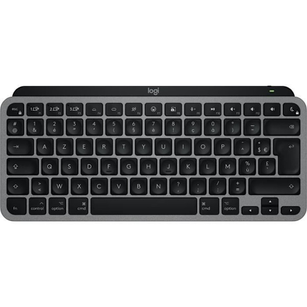 Logitech MX Keys Mini-tangentbord för Mac Minimalistiskt trådlöst tangentbord, Bluetooth Sideral Grå