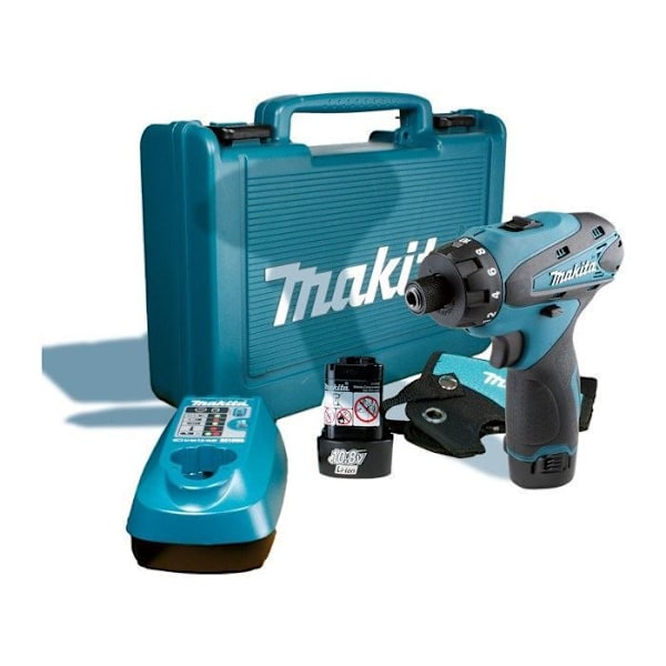 Borrskruvdragare - MAKITA - DF030DWE - Sladdlös - 10 mm - 2 batterier Blå