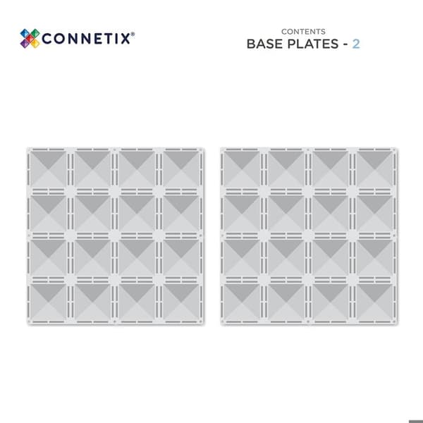 CONNETIX Byggplattor Magnetiska Kakel Klara Basplattor, 2 Delar Claire