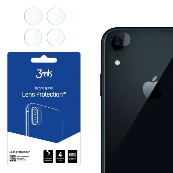 Set med 4 3MK Apple iPhone Xr linsskydd - transparent - TU