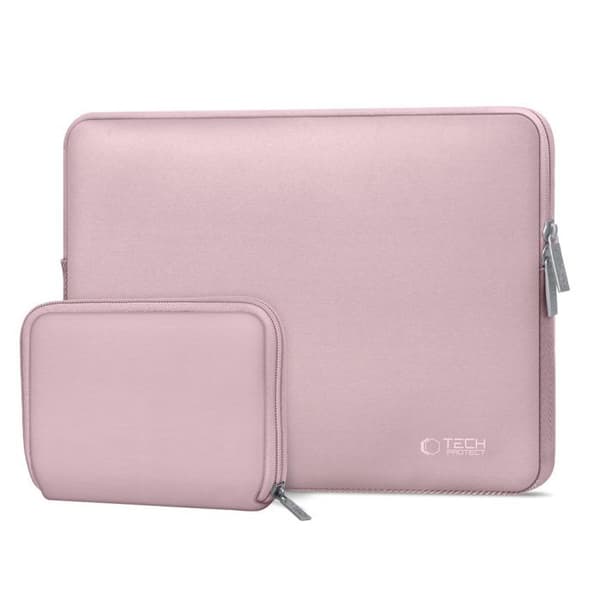 Neoslim 15-16" bärbar datorfodral + tillbehörsfodral - Rosa