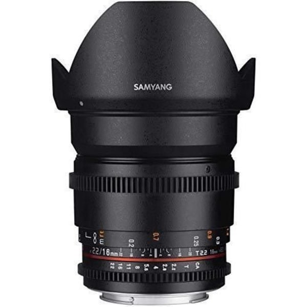 SAMYANG 16mm T2.2 VDSLR ED AS UMC CS II Lins Svart