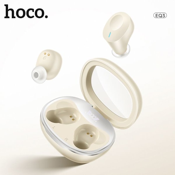 Trådlösa hörlurar - Hoco - EQ3 - Bluetooth 5.3 - Svettålig - In-ear Vit
