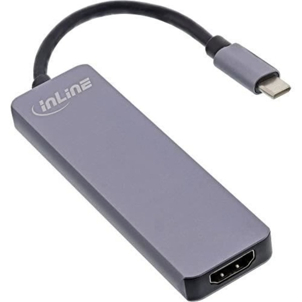 InLine Multifunctions-Hub USB 3.2, 2x USB-A, HDMI, Kortläsare