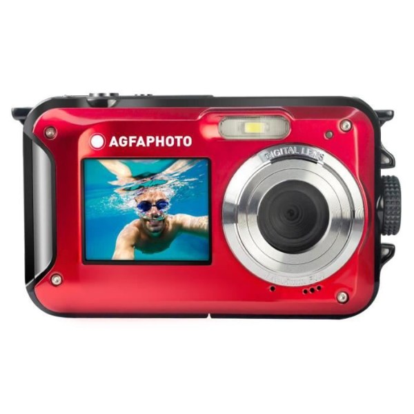AGFA PHOTO Realishot WP8000 - Vattentät digitalkamera (24 MP, Full HD-video, Dubbel LCD-skärm, 16x digital zoom, stabilisering