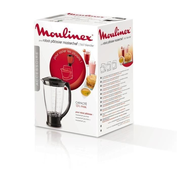 Blenderskål för MasterChef Gourmet Robot - MOULINEX - XF634BB1 - Plast - Svart - Mixer