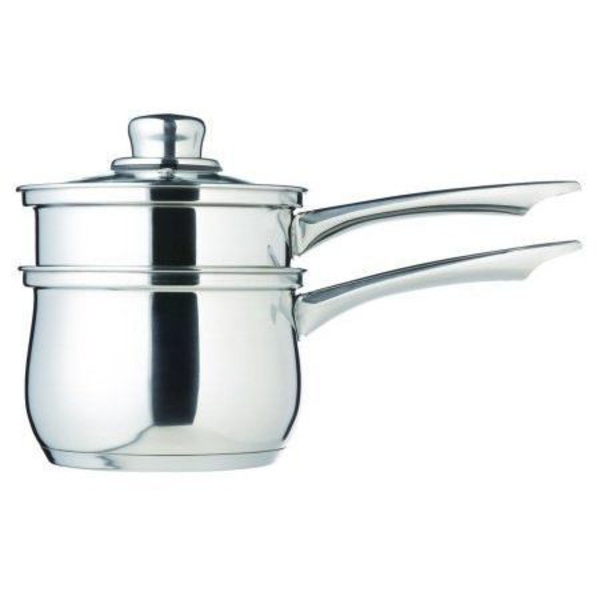 Bain-marie - Kökshantverk - KCCVPOR - Rostfritt stål - 2 delar - Lock av härdat glas