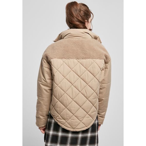 Veste dam för Urban Classics diamond quilt puffer oversized beige jag