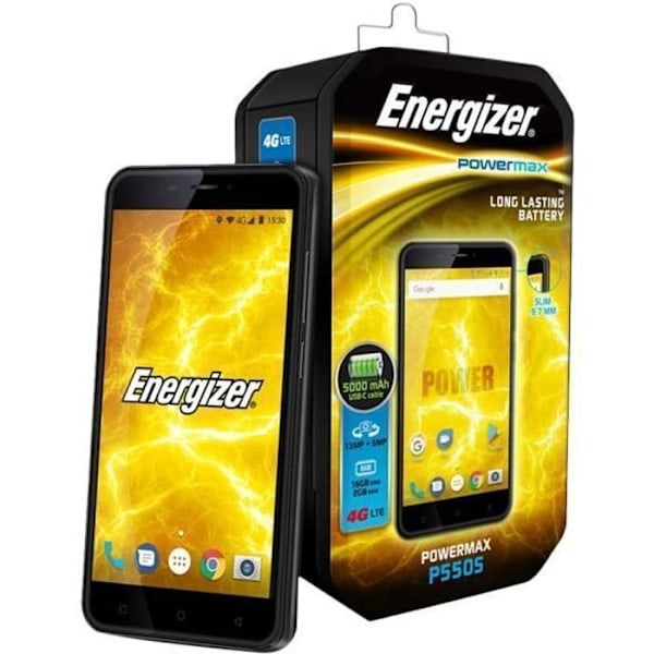 Energizer POWER MAX P550S, 14 cm (5,5"), 2 GB, 16 GB, 13 MP, Android 7.1, svart