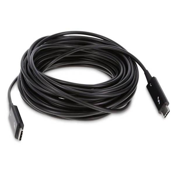 Kabel - anslutning för Lmp perifer Thunderbolt 3 optisk kabel (USB-C), aktiv, 40 Gbit/s, svart, 10 m